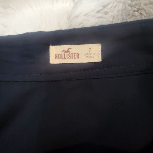 Hollister blue button down mini skirt - Picture 2 of 7